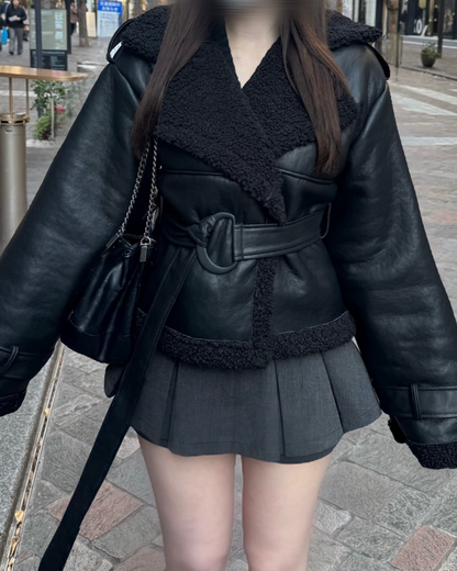 ウエストベルトムートンジャケット NO0163