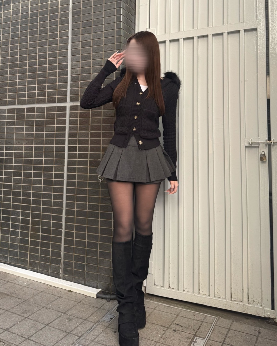 ニットファーフーディカーディガン
NO0168