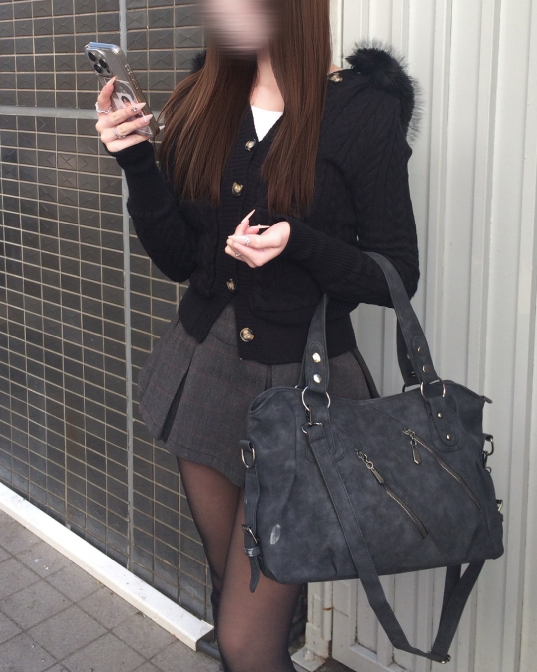 ニットファーフーディカーディガン
NO0168