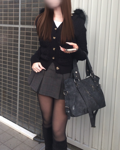 ニットファーフーディカーディガン
NO0168