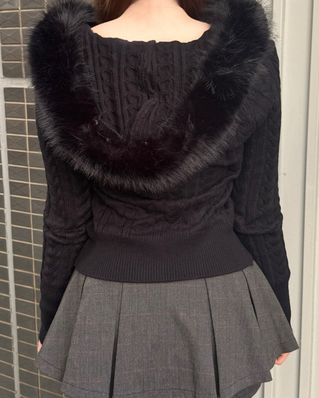 ニットファーフーディカーディガン
NO0168