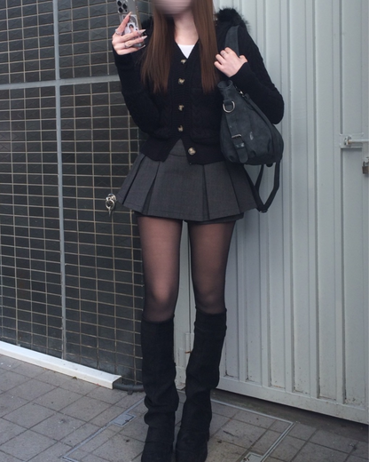 ニットファーフーディカーディガン
NO0168