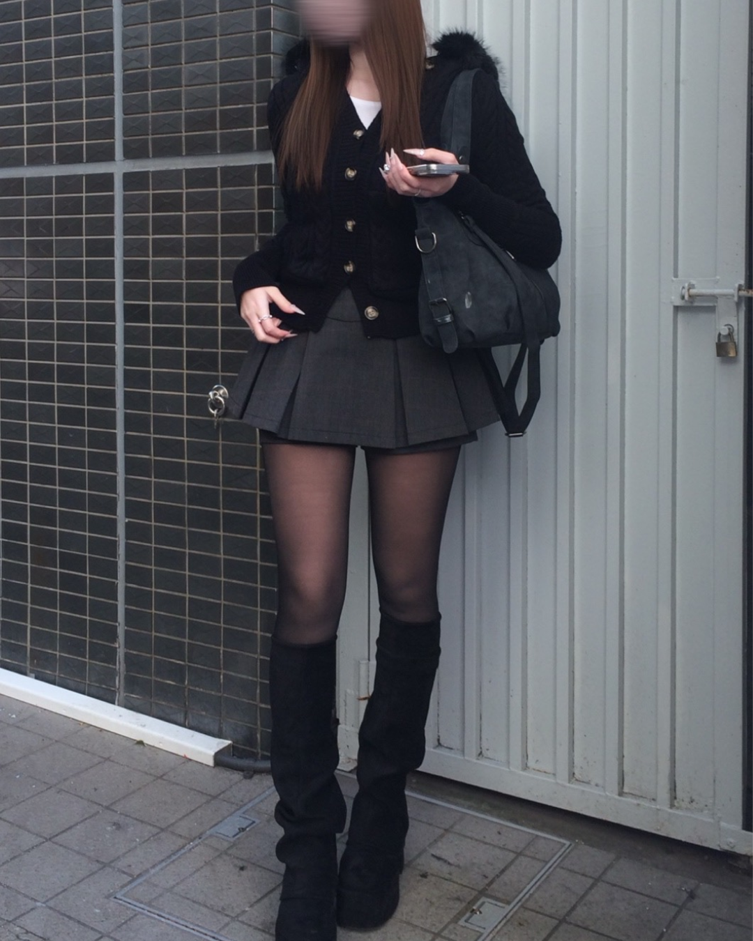 ニットファーフーディカーディガン
NO0168