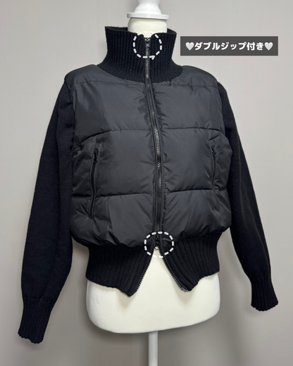 フェイクツーピースダブルジップアップジャケット
NO0178