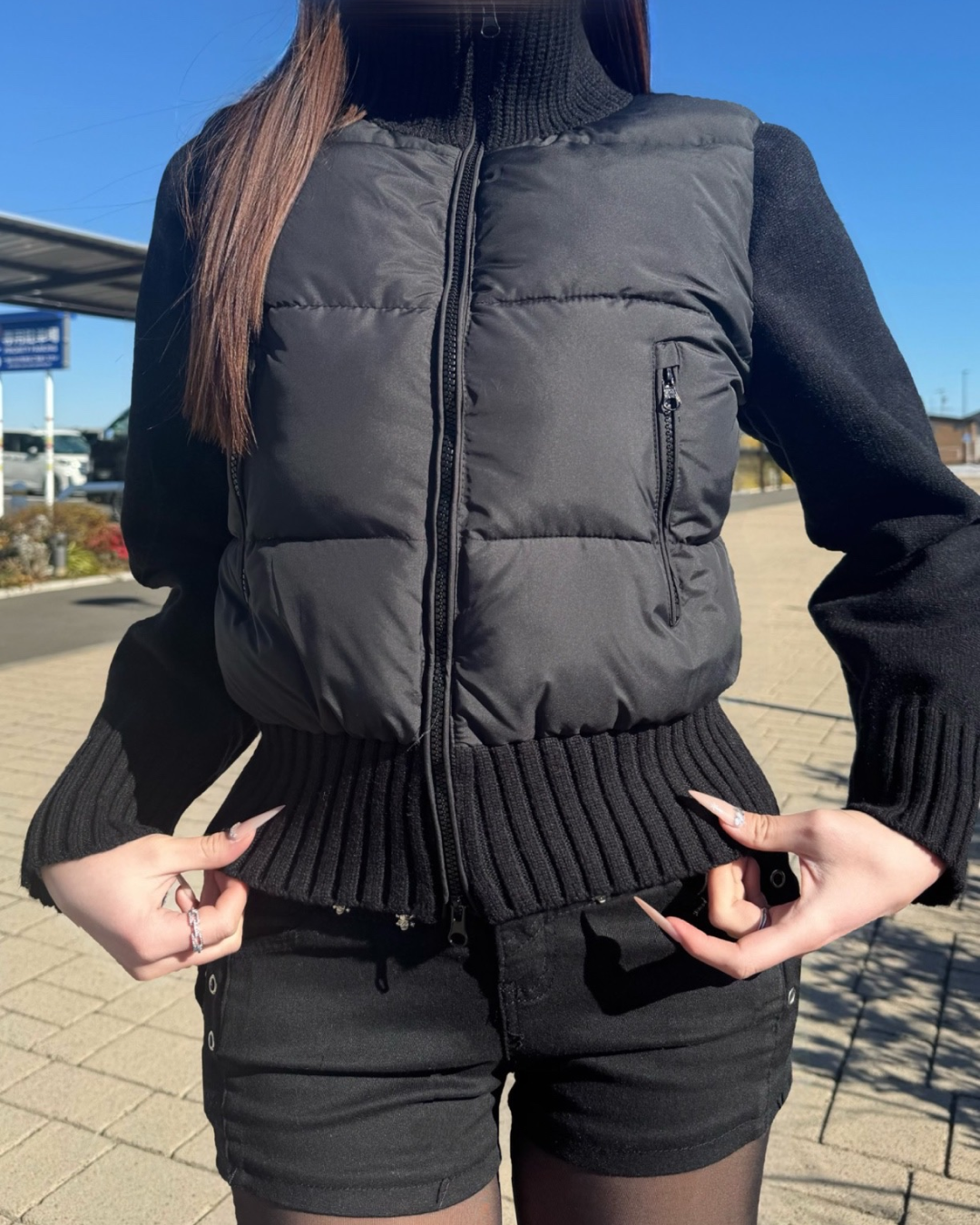 フェイクツーピースダブルジップアップジャケット
NO0178