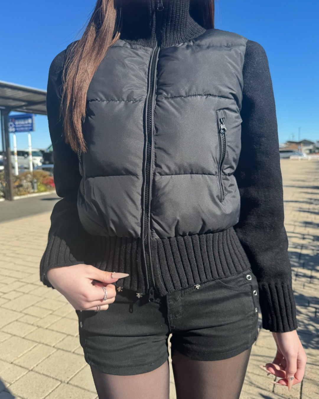 フェイクツーピースダブルジップアップジャケット
NO0178