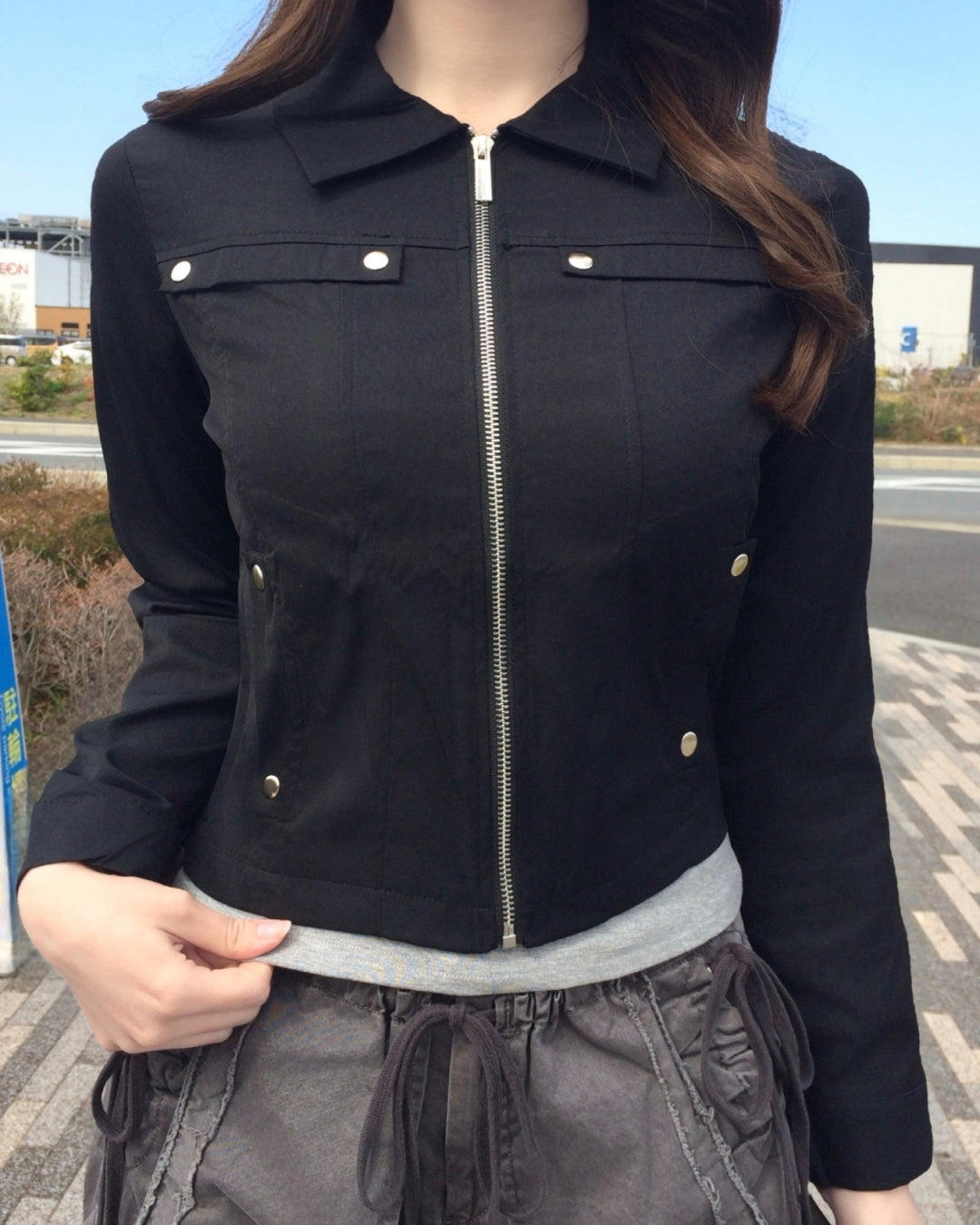 ポケットパッチワークジッパージャケットNO0206