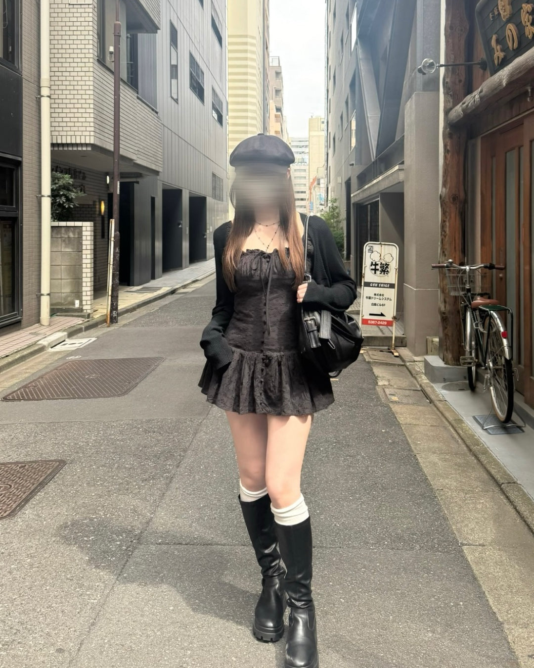 タイトウェストストラップレースワンピ NO0225