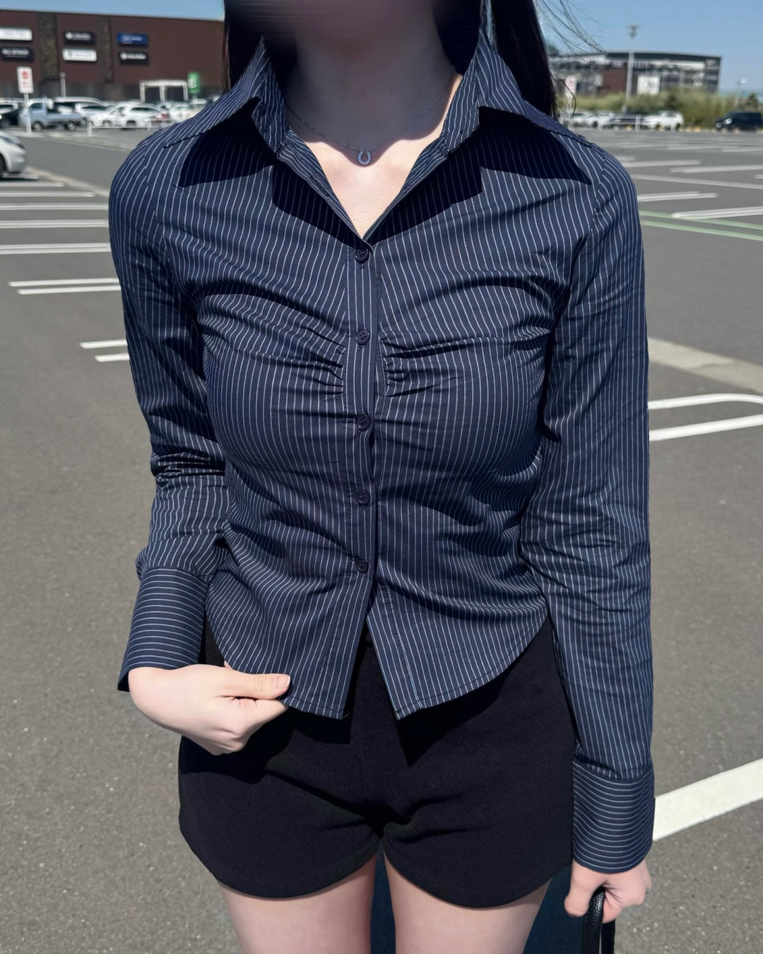 ウェストシェイプストライプシャツ
NO0239