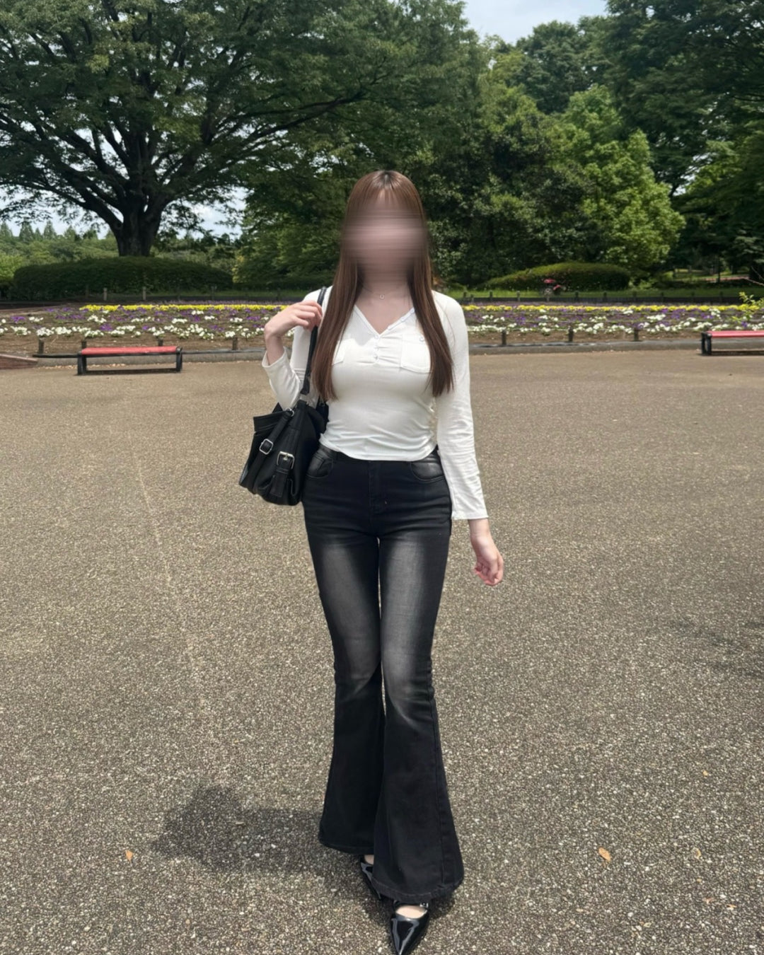ヘンリーネックスリムVネックトップ
NO0253