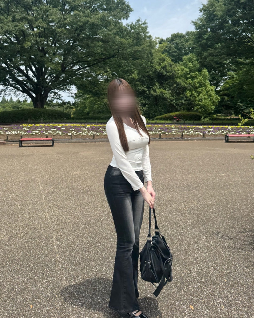 ヘンリーネックスリムVネックトップ
NO0253