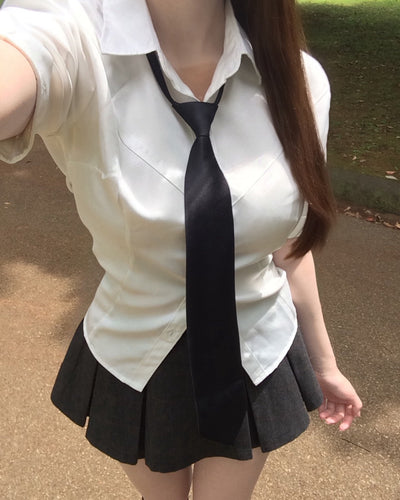 ウェストシェイプタイ付きシャツ NO0266