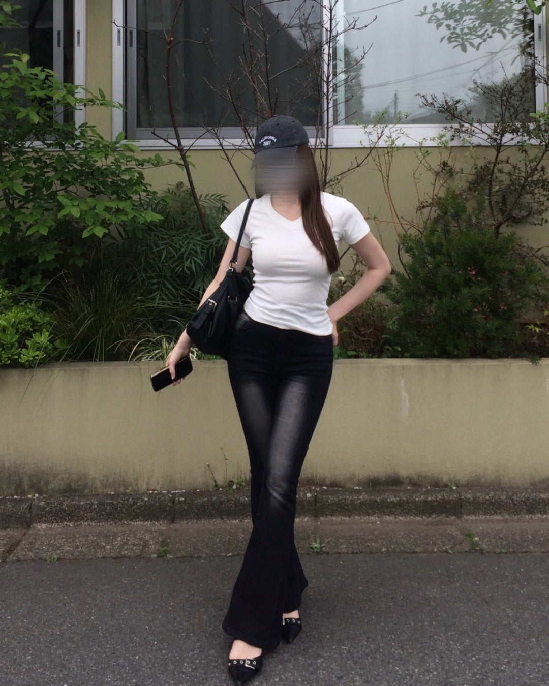 ウォッシュデニムフレアパンツ NO0276