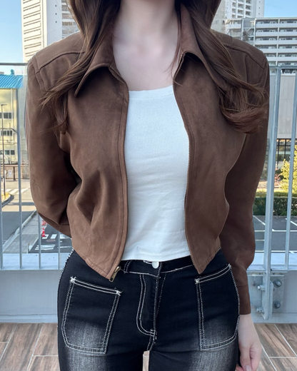 【即納】スエードショートジャケット NO5000