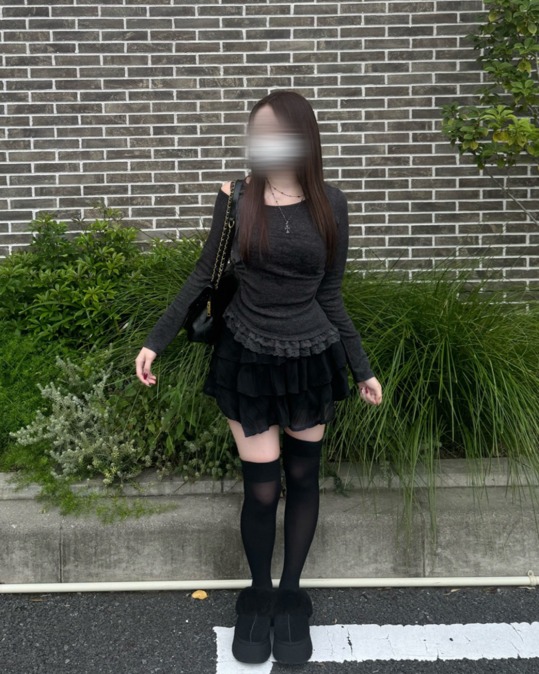 【即納】レースリボンワンショルダーニット NO5002