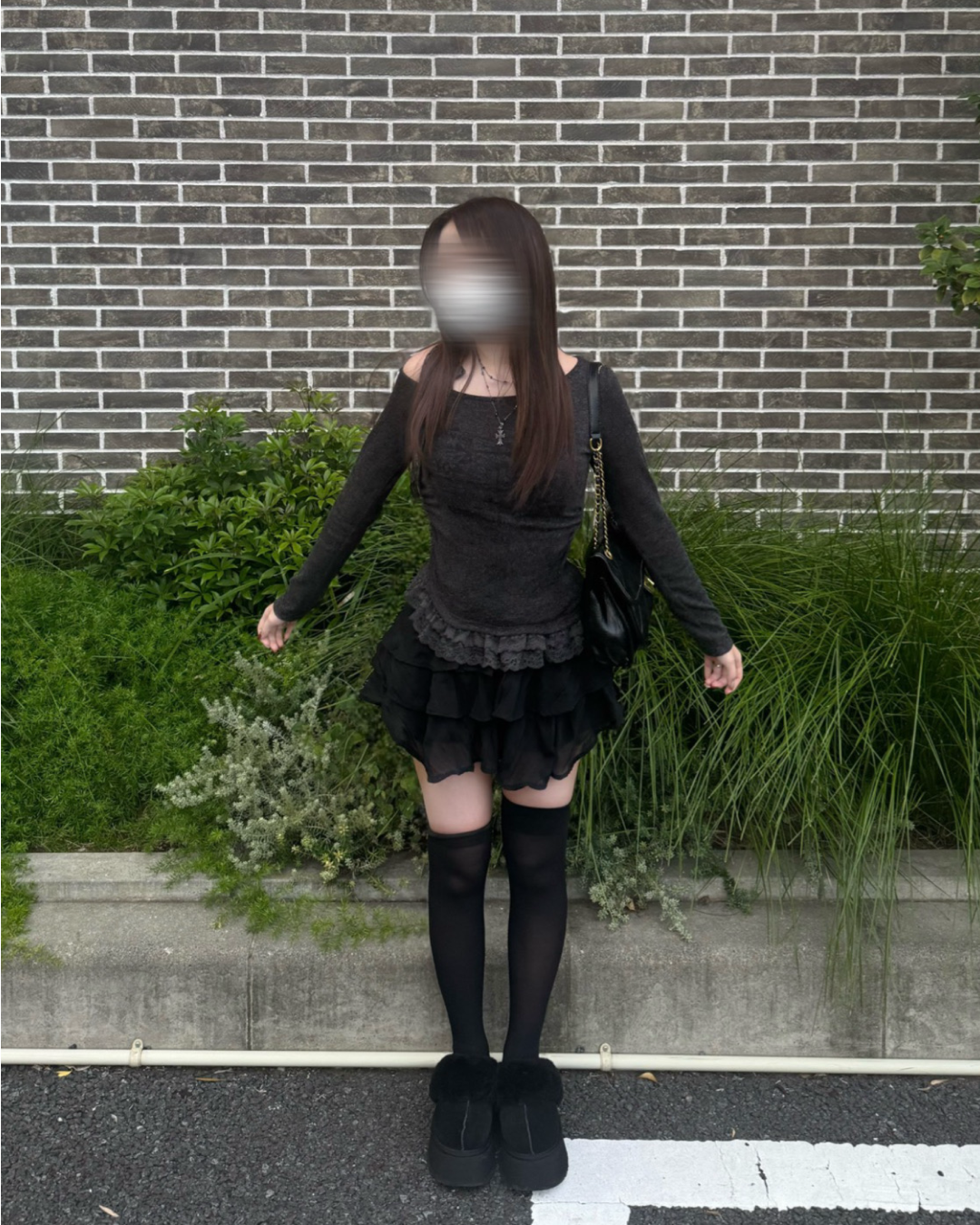 【即納】レースリボンワンショルダーニット NO5002