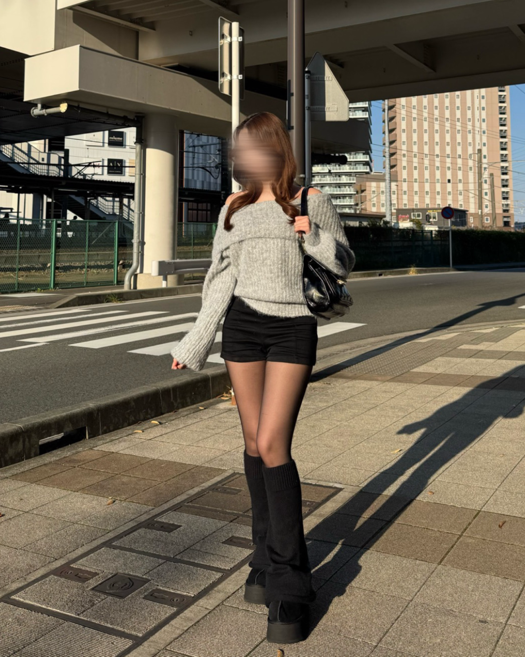 【即納】オフショルダーローゲージニット NO5004