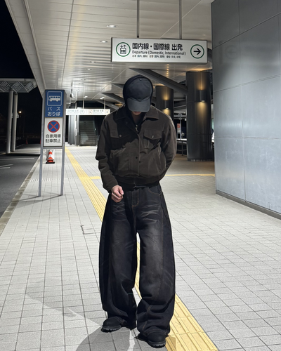 サイドステッチウォッシュバルーンデニム NS0009