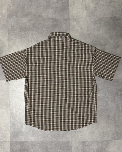 レトロチェック半袖オーバーシャツ NS0130