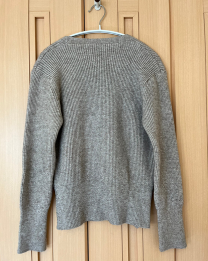 V-neck high waist sweater O0010