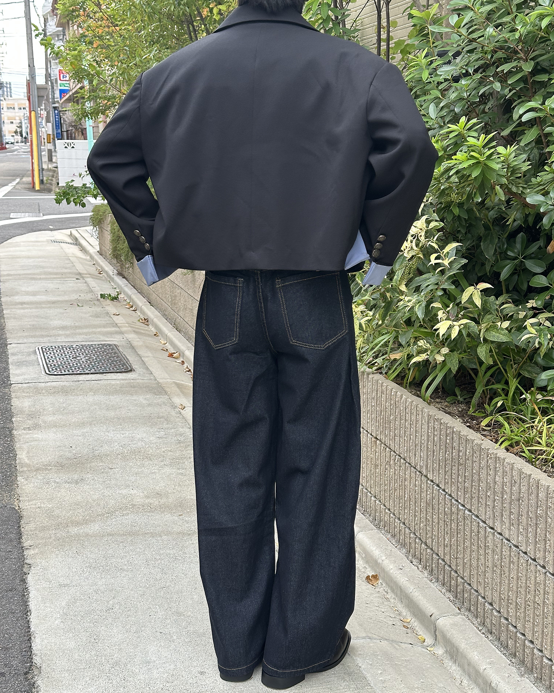 ダークデニムバギーパンツ OD0038