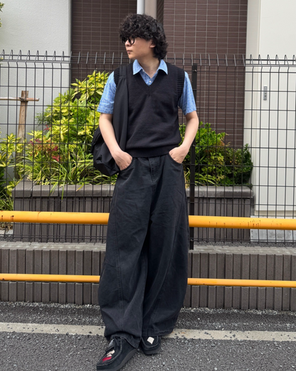 最終値下げROCAWEAR バギーパンツ　ブラック ROCA WEAR バギーパンツ ワイド 極太 ビックシルエット 古着 FUBU
