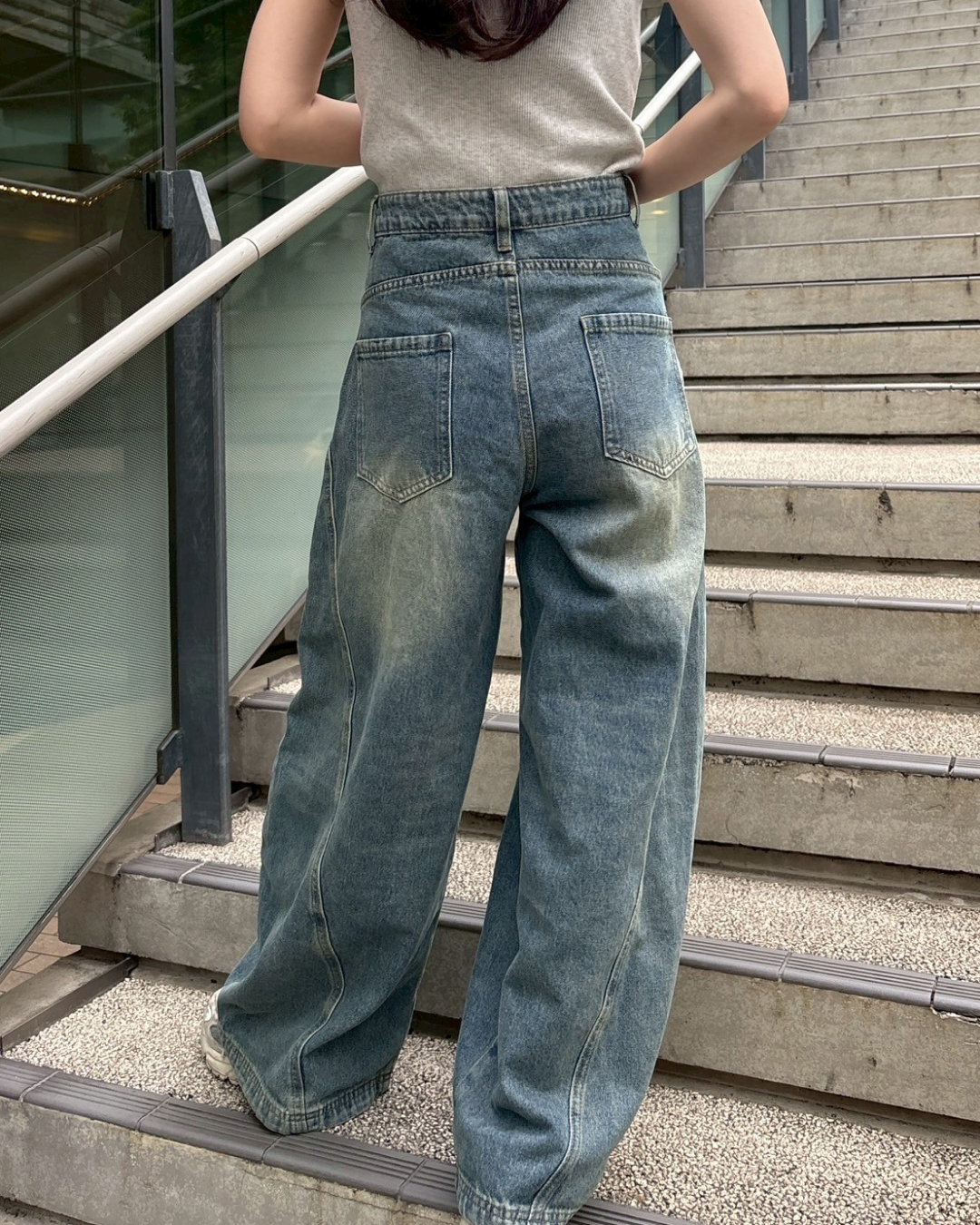 ラインバルーンデニムパンツ CM0010