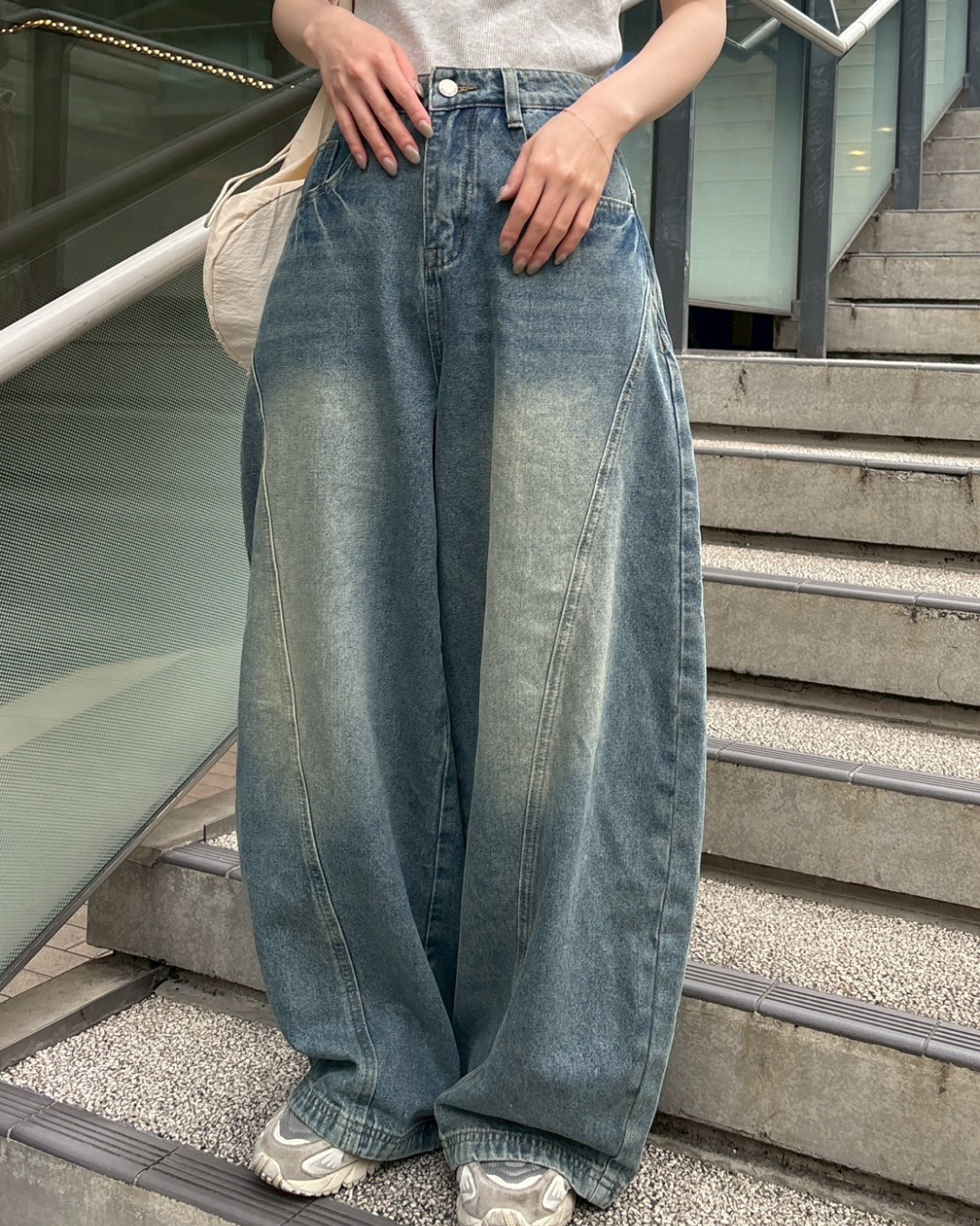 ラインバルーンデニムパンツ CM0010
