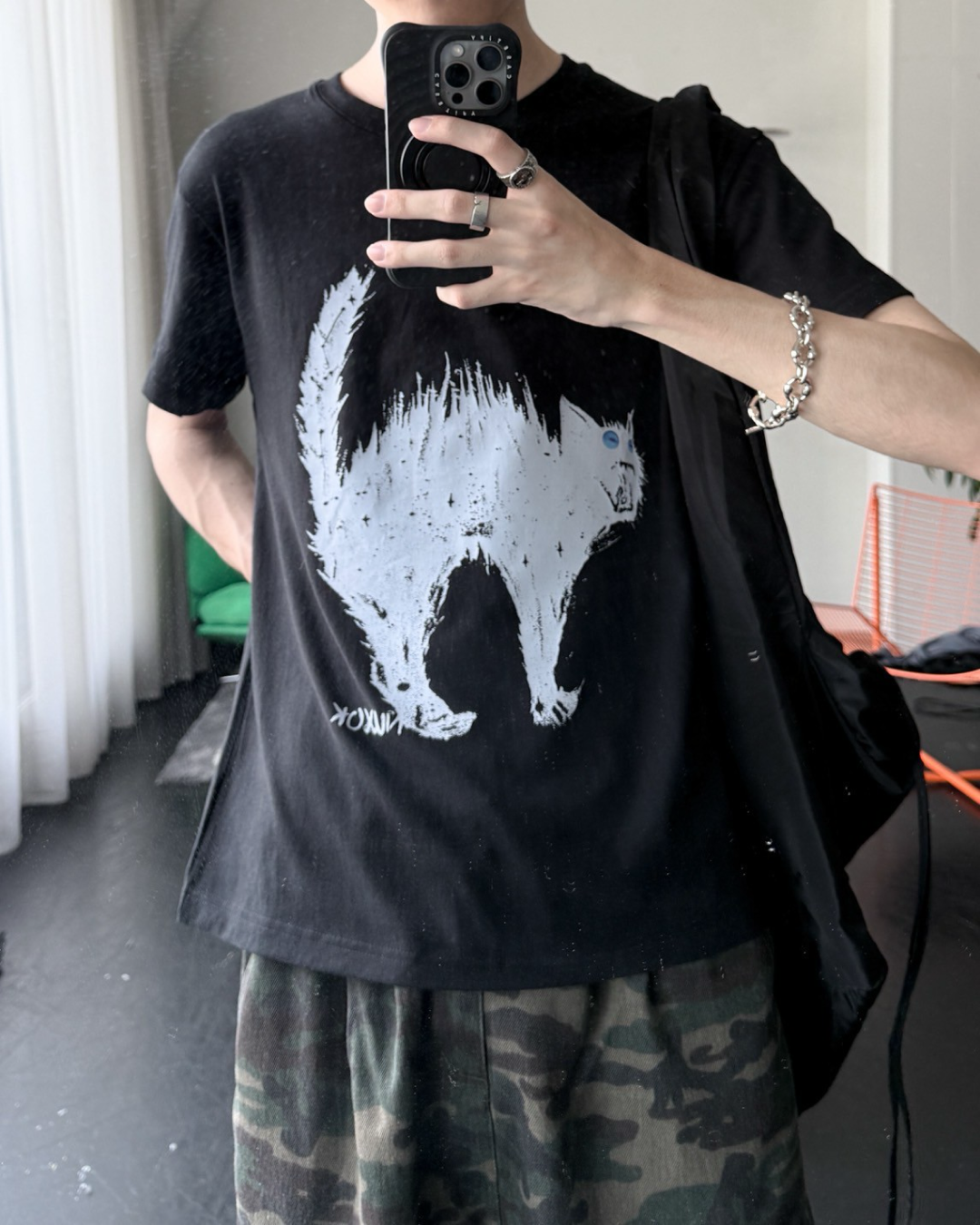 キャットプリントTシャツ ON0042