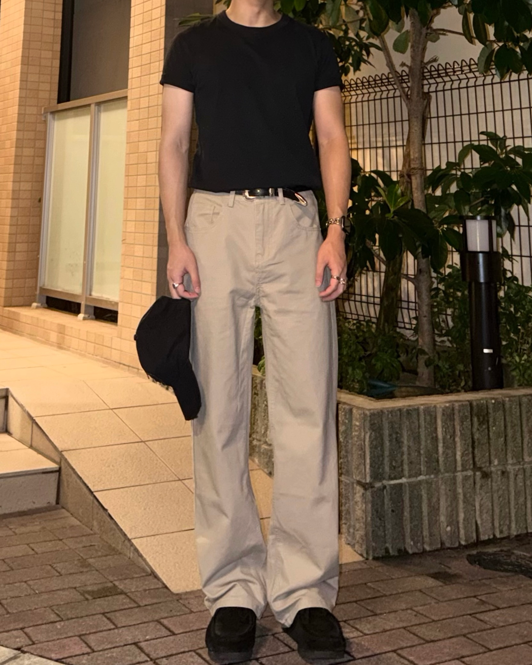 パネルデザインワイドパンツ TS0037