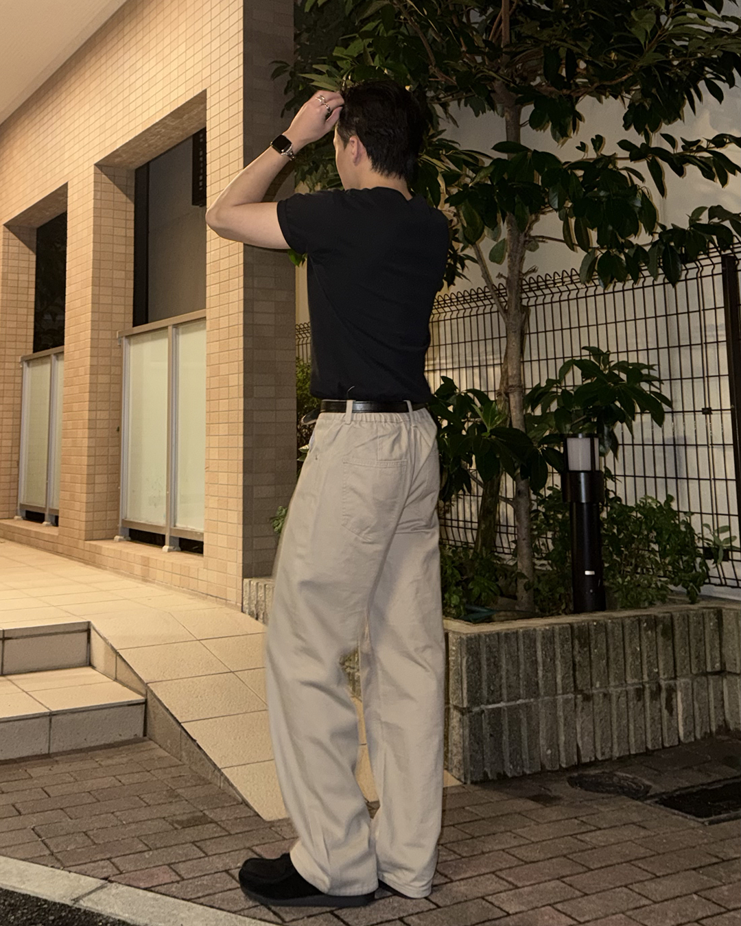 パネルデザインワイドパンツ TS0037