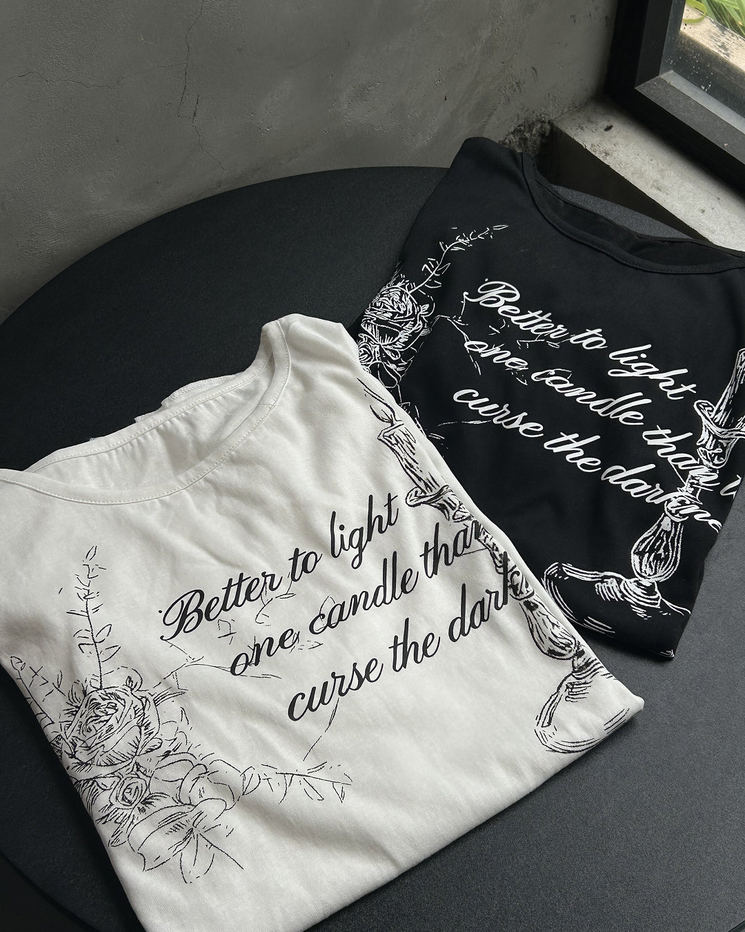 グラフィックプリントルーズロングTシャツ OU0035