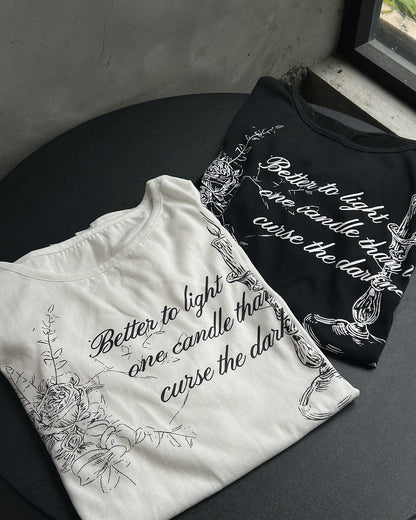 グラフィックプリントルーズロングTシャツ OU0035