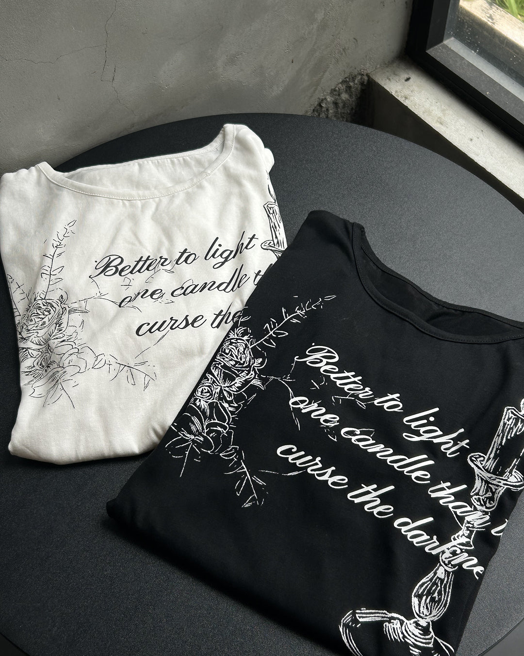 グラフィックプリントルーズロングTシャツ OU0035
