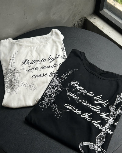 グラフィックプリントルーズロングTシャツ OU0035