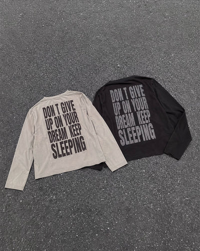 ビッグレタリングプリントロングTシャツ OU0047