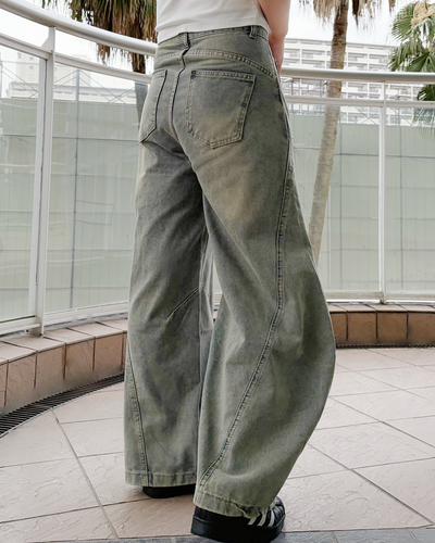 レトロウォッシュワイドパンツ OV0069