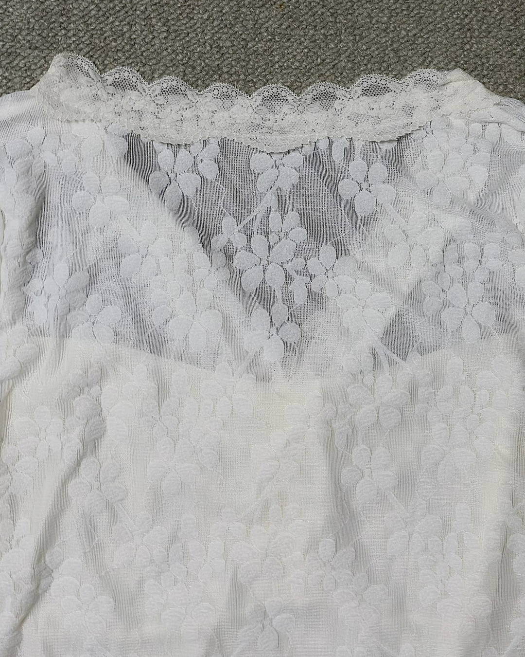 メッシュ花柄ブラウス OV0076