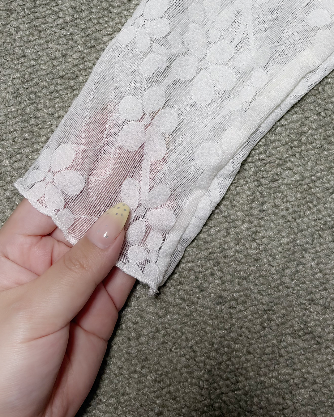 メッシュ花柄ブラウス OV0076