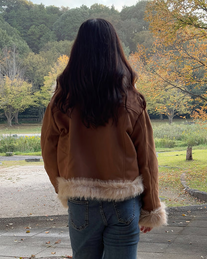 ファートリムショートジャケット OV0130