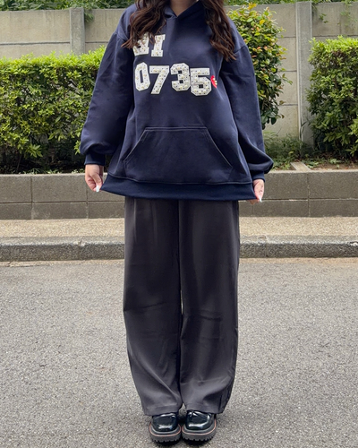 ハイウエストドレープカジュアルワイドパンツ OV0147