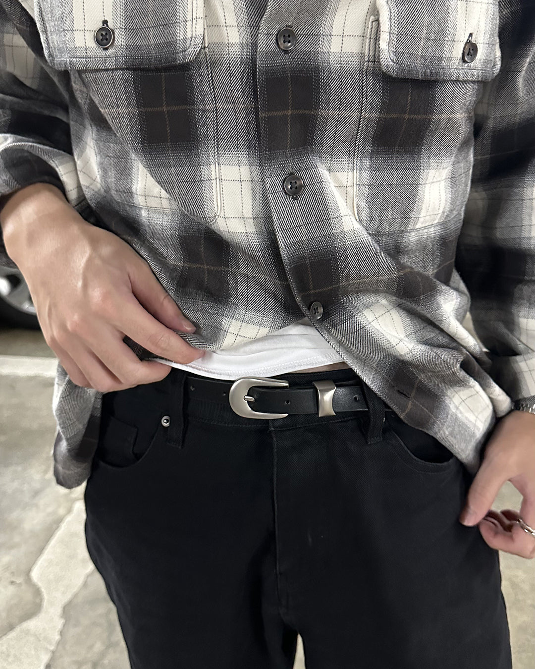 ベーシックレザーライクベルト PA0088