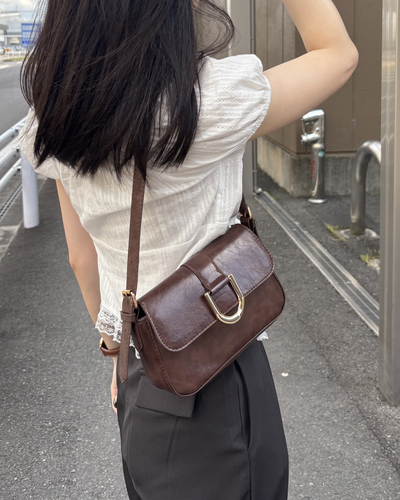 バックルデザインショルダーバッグ PO0005