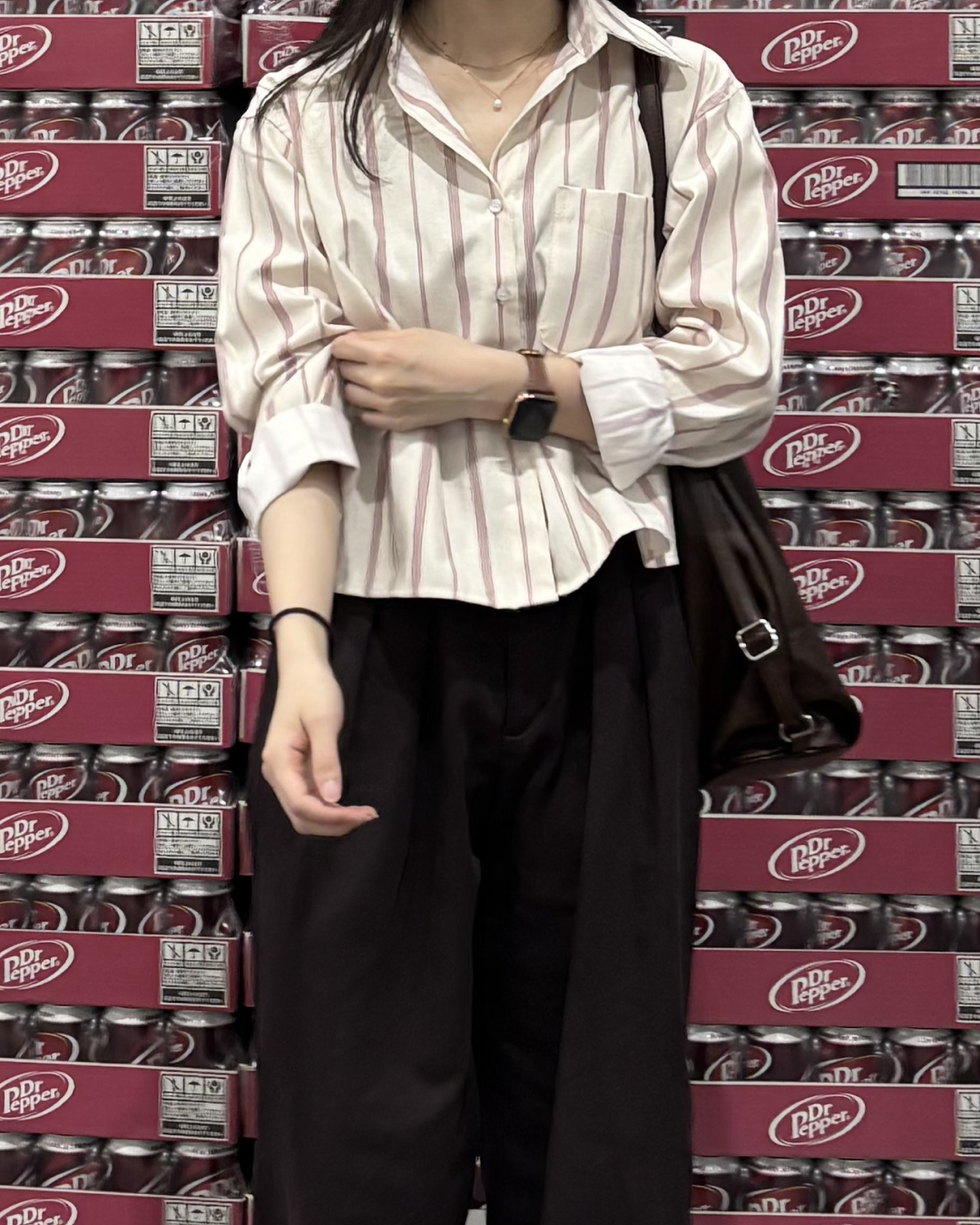 ショートストライプシャツ PO0022