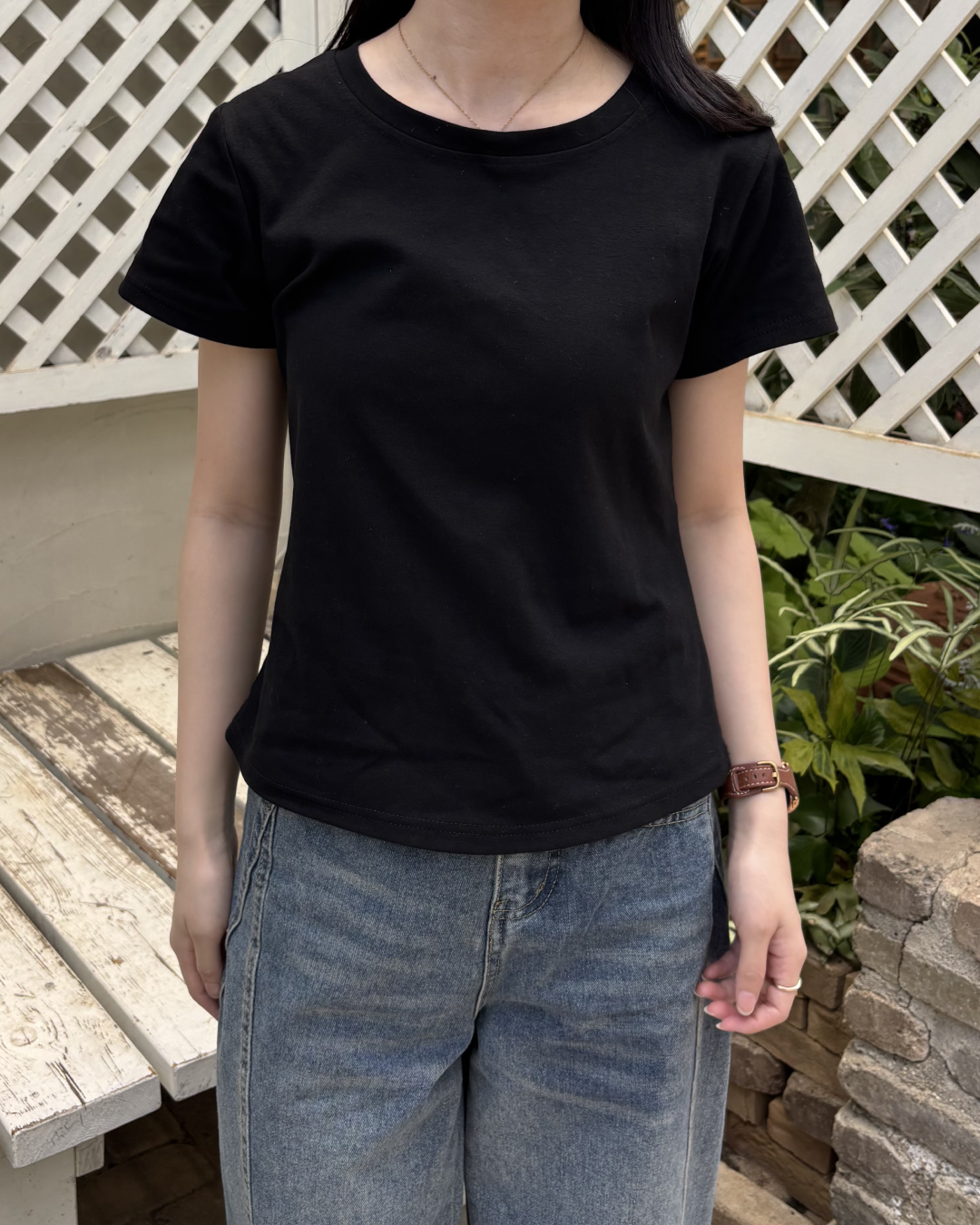 スリムフィットラウンドネックTシャツ PO0046