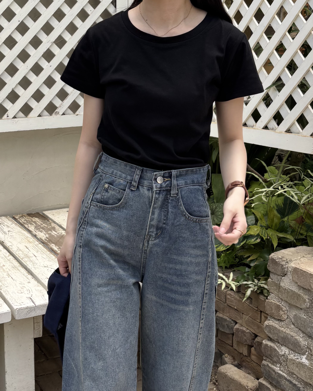 スリムフィットラウンドネックTシャツ PO0046