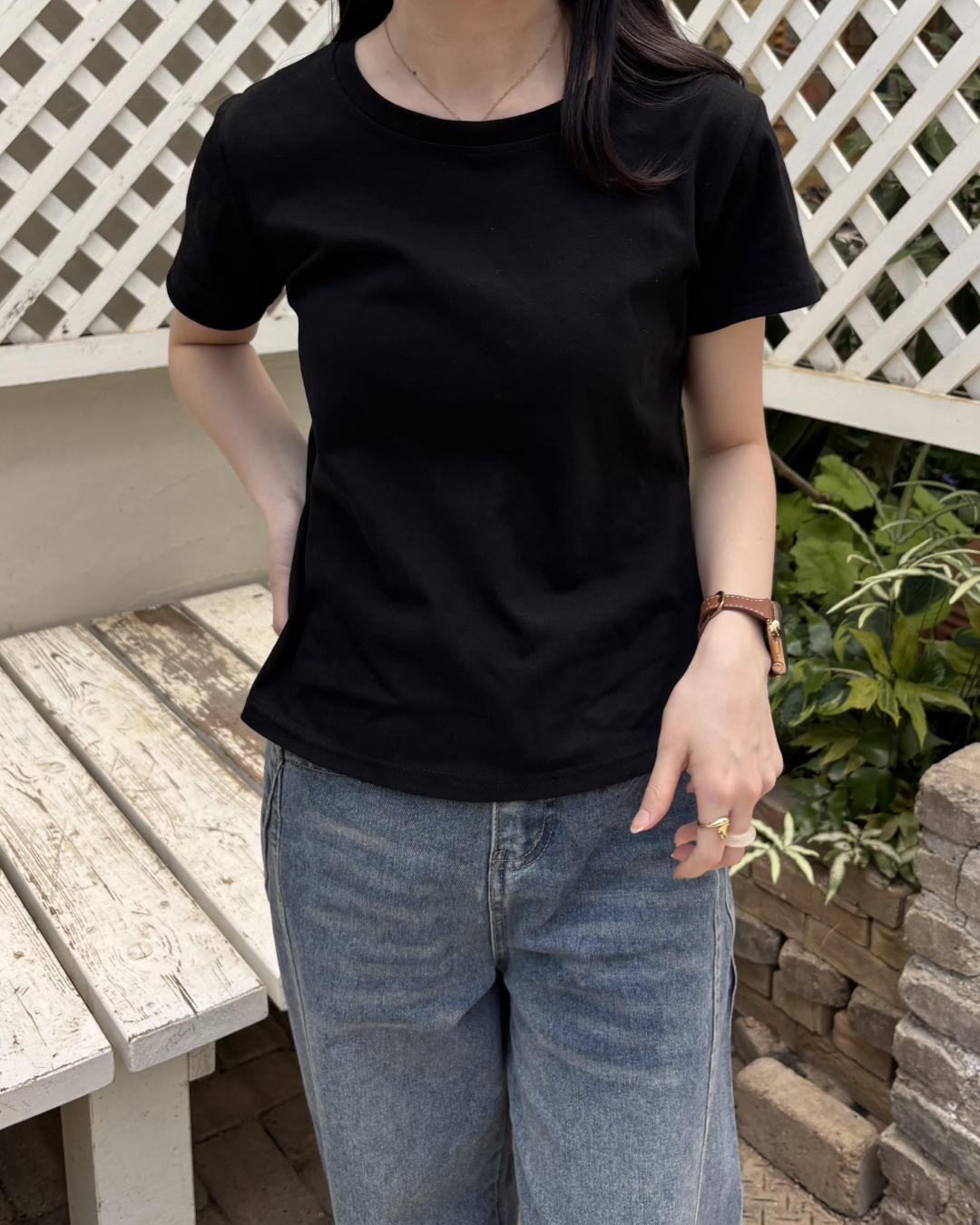 スリムフィットラウンドネックTシャツ PO0046