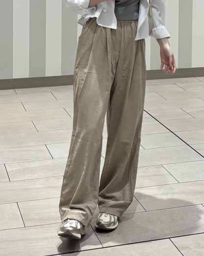 タックデザインストレートパンツ PO0055