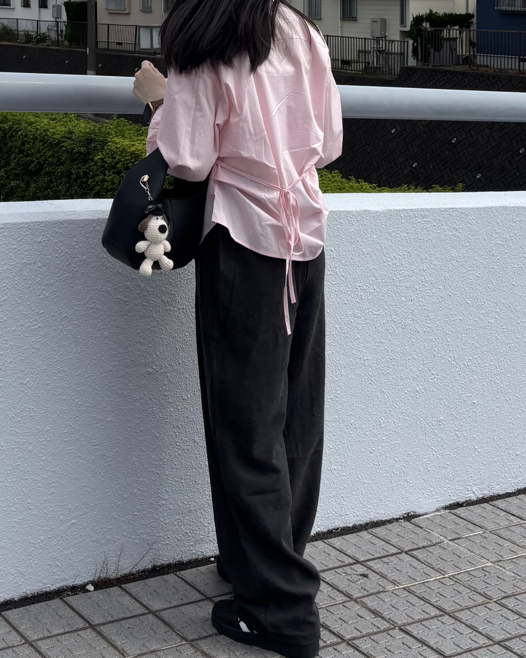 タックデザインストレートパンツ PO0055