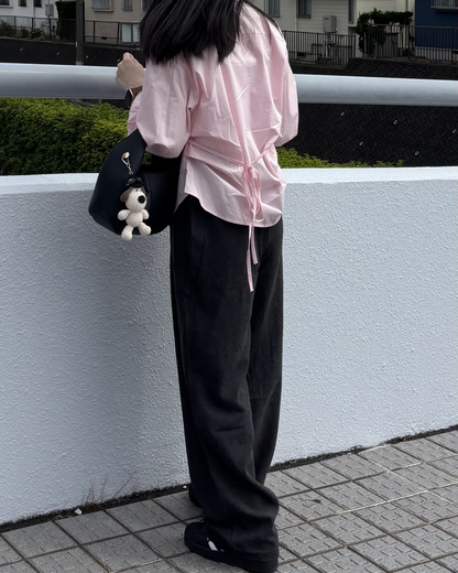 タックデザインストレートパンツ PO0055